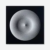 Marina Apollonio, Dinamica Circolare 007, 2008, screenprint on enameled aluminum