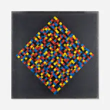 Untitled by Irving Harper, string and paper construction suspended in acrylic box, sold Jan 2016