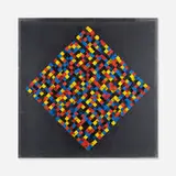 Irving Harper, Untitled, string and paper construction suspended in acrylic box
