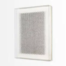 Irving Harper, Untitled, string and paper construction suspended in acrylic box
