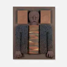 Untitled (Sleeping Figure) by Irving Harper, painted paper construction, sold Jan 2016