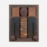 Untitled (Sleeping Figure) by Irving Harper, painted paper construction, sold Jan 2016