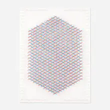 Irving Harper, Untitled, nail, string, and paper construction