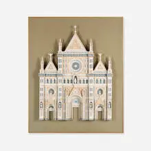 Untitled (Cathedral Facade) by Irving Harper, mixed media and paper construction, sold Jan 2016