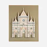 Irving Harper, Untitled (Cathedral Facade), mixed media and paper construction