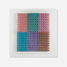 Irving Harper, Untitled, nail, string, and paper construction