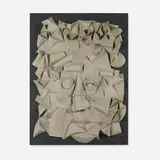 Irving Harper, Untitled (Abstracted Face), painted paper construction