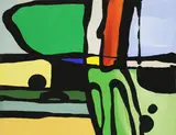 Peter Denmark, Untitled, Peter Denmark (1950-2014) ABSTRACT LANDSCAPE Acrylic on canvas 40.5 x 51cm
