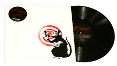 Untitled by Banksy, b.1974) RADAR RAT VINYL (RED/WHITE) Screenprint in colours, sold Feb 2020
