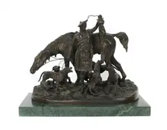 Pierre-Jules Mêne, Untitled, raised on green marble plinth Inscribed P J Mene l.r.