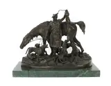 Untitled by Pierre-Jules Mêne, raised on green marble plinth Inscribed P J Mene l.r., sold Feb 2020
