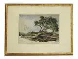 Edward Halliday, Untitled, pen and ink and watercolour 28 x 38.5cm