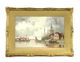 Louis Van Staaten, Untitled, watercolour heightened with white 40 x 60cm