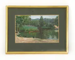 Valentine Davis, Untitled, oil on board 14.5 x 23cm