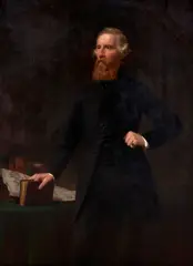 Norman Macbeth, Portrait of a Bearded Man in His Study, oil on canvas