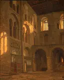 Heinrich Hansen, Winchester Cathedral, oil on canvas