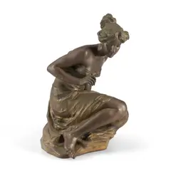 Rudolf Podany, Sculpture of a Nymph, bronze