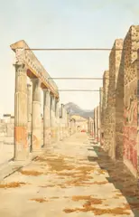 Josef Theodor Hansen, Temple of Apollo, Pompeii, 1911, oil on canvas