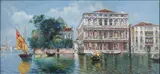 Antonio Reyna Manescau, A Venetian Scene, oil on canvas