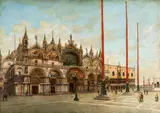 Colle Leone, The Piazza San Marco, Venice, oil on canvas