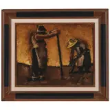Josef Herman R.A., Oystermen, oil on canvas