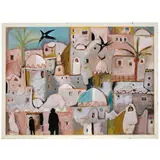 A cityscape in pastels by Pieter van der Westhuizen, oil and pastel on paper, sold Nov 2025