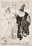 Pierre Gélis-Didot, Absinthe Parisienne (Black and White variant), 1896, Lithographic poster on wove paper