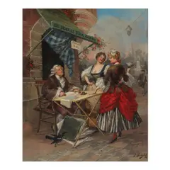 J. Gougelet, A well-kept secret, oil on canvas