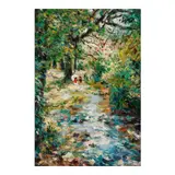 Max Agostini, Figures sitting by a river, oil on canvas