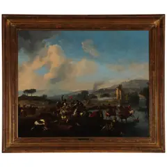 Pieter Wouwerman, Cavalry skirmish, oil on canvas