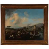 Pieter Wouwerman, Cavalry skirmish, oil on canvas
