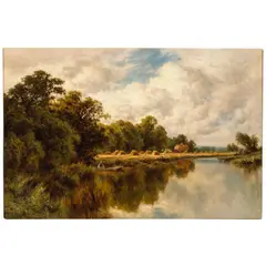 Henry H. Parker, Chertsey on Thames, oil on canvas