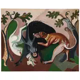 Channing Peake, Wild boar hunt, 1941, oil on canvas