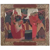 Karoly Fulop, Devotional scene, tempera  on board
