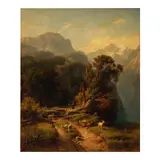 Eduard Pape, Lake Lucerne, oil on canvas