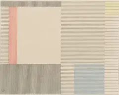 Fred Forbát, Composition, 1923, color pencil on paper