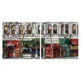 Belinda Vidor Holiday, Oakland (diptych), both oil on canvas