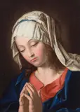 The Madonna in prayer by called Il Sassoferrato Giovanni Battista Salvi, oil on canvas laid down on board, sold Sep 2024