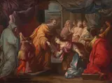 Francesco Monti, Esther before Ahasuerus, oil on canvas