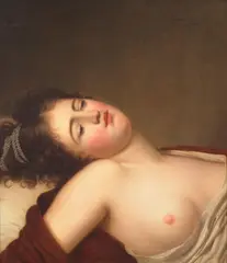 Adolf Ulrik Wertmüller, A reclining beauty, oil on canvas