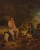 George Morland, Woodcutters at dinner, oil on canvas