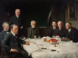 Arthur Trevethin Nowell, The president and directors of the Singer Manufacturing Co., New York, oil on canvas