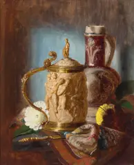 Blaise Alexandre Desgoffe, The ivory tankard, oil on canvas