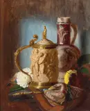Blaise Alexandre Desgoffe, The ivory tankard, oil on canvas