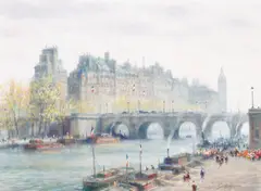 Rue De Seine by Paul Gagni, oil on canvas laid down on board, sold Sep 2024