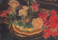 István Csók, Still Life with Flowers, oil on canvas