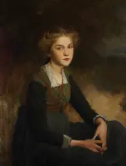Douglas Volk, Portrait of a daughter, oil on canvas