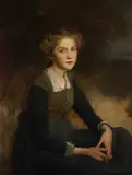 Douglas Volk, Portrait of a daughter, oil on canvas