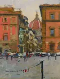 Ken Howard R.A., The Duomo, Florence, oil on canvas
