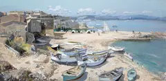 Gabriel Deschamps, St. Tropez, oil on canvas